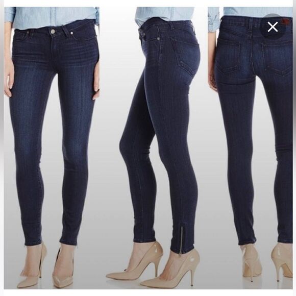 PAIGE | Verdugo Zip-Ankle Skinny Jeans (27) - Picture 1 of 6